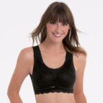 REGGISENO ESSENTIAL LACE BRALETTE BLACK COPPE IMBOTTITE 5400-001 TG XXL